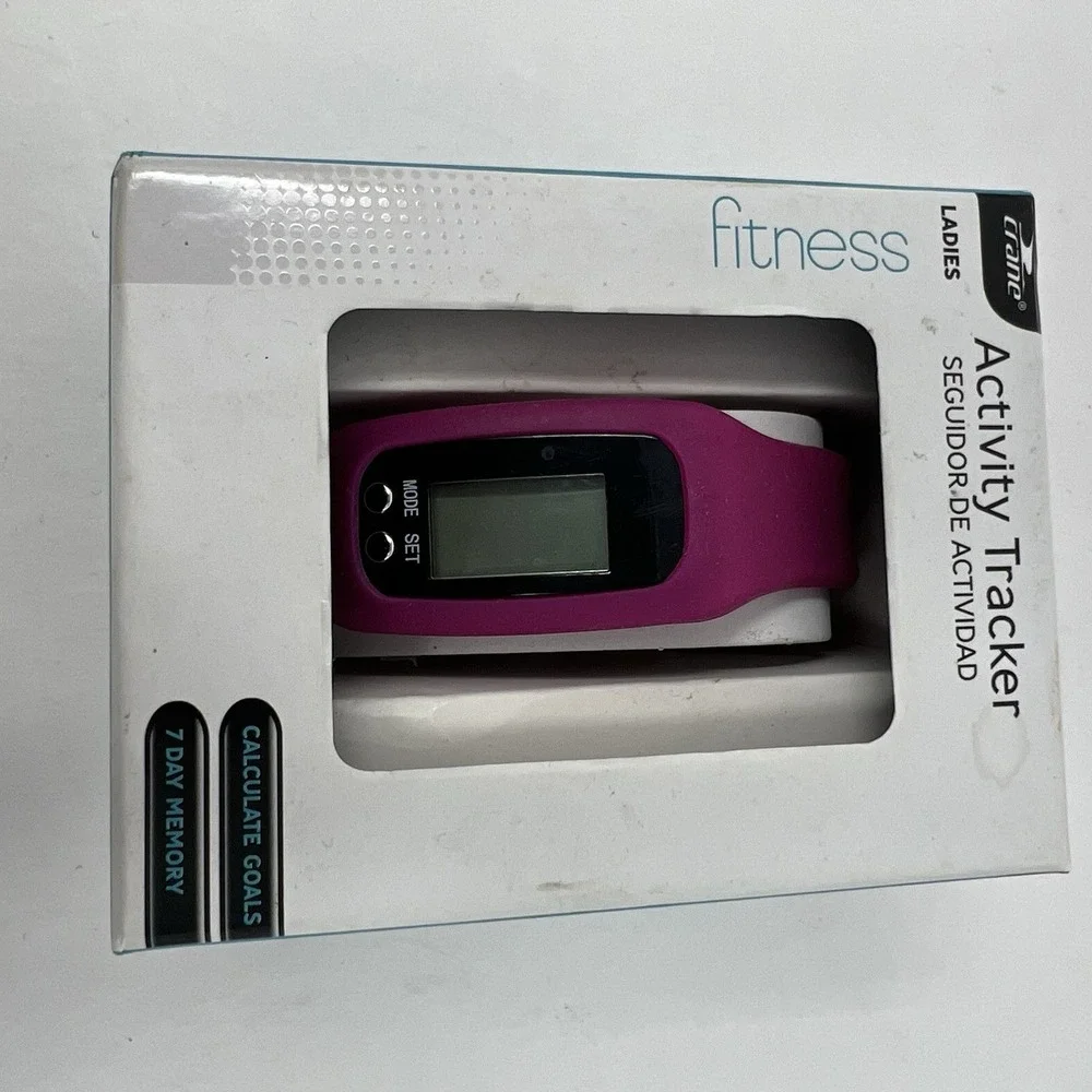 Crane Fitness Activity Tracker Pink Watch Calculate Goals